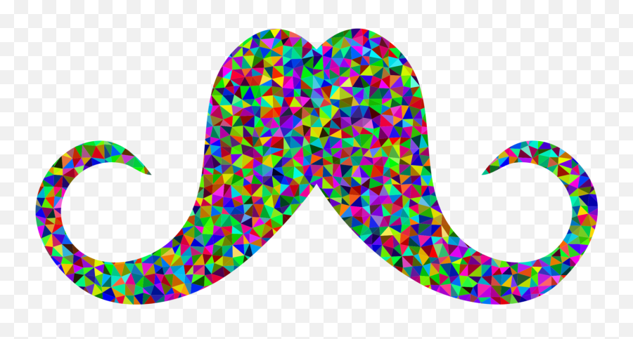 Linemoustachedesktop Wallpaper - Colorful Mustache Beard Png Colors Emoji,Mustache Small Emoticon