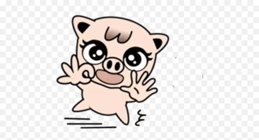 Lovely Little Pig Stickers For Whatsapp Emoji,Emoji Wiping Sweat Saying Few
