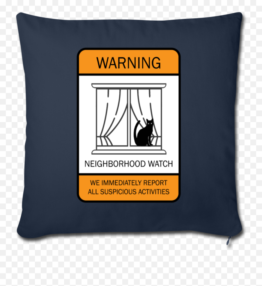 Funny Neighborhood Watch Cat Throw Pillow Cover 18u201d X 18 Emoji,Hilarious Custom Emoji