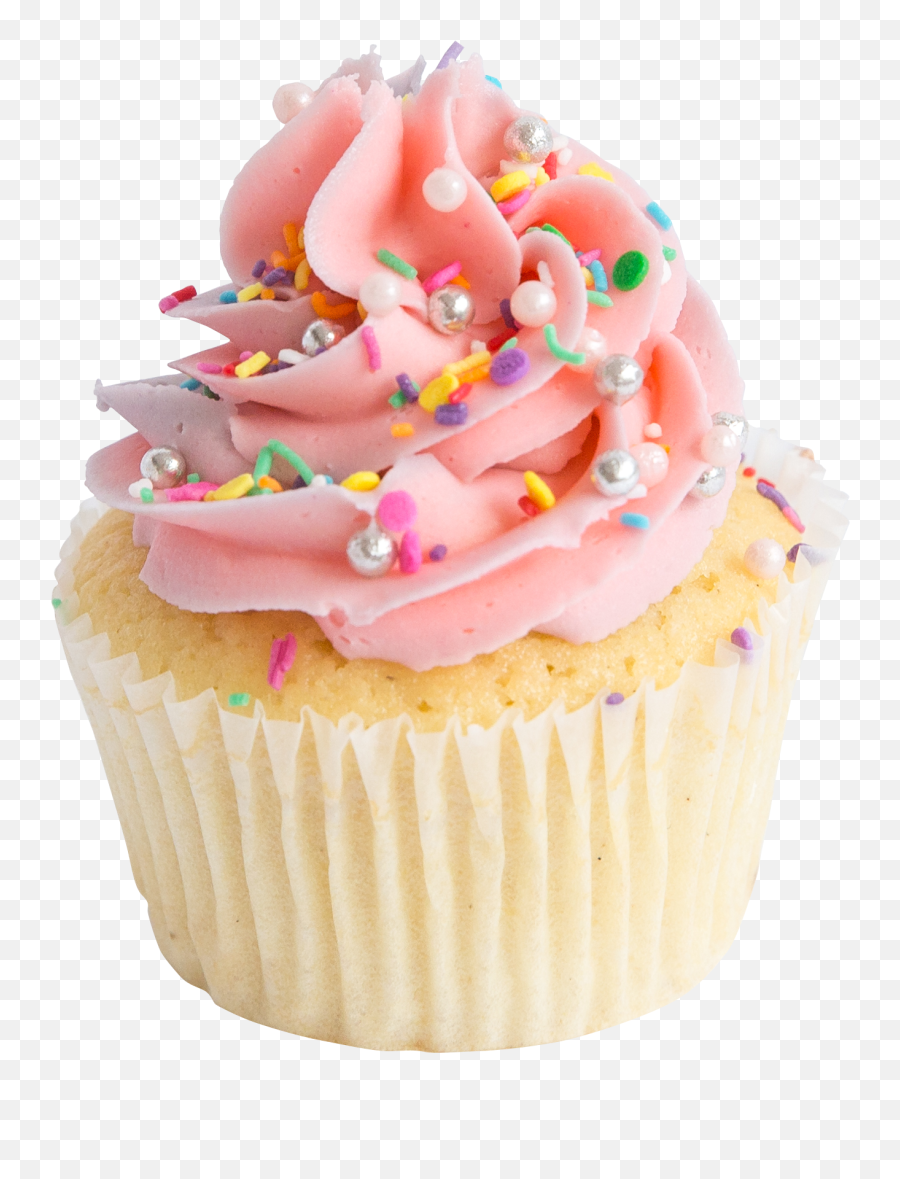 Cupcake Vanilla Pink Sprinkles Sticker - Cupcake Emoji,Emoji Icing Decorations