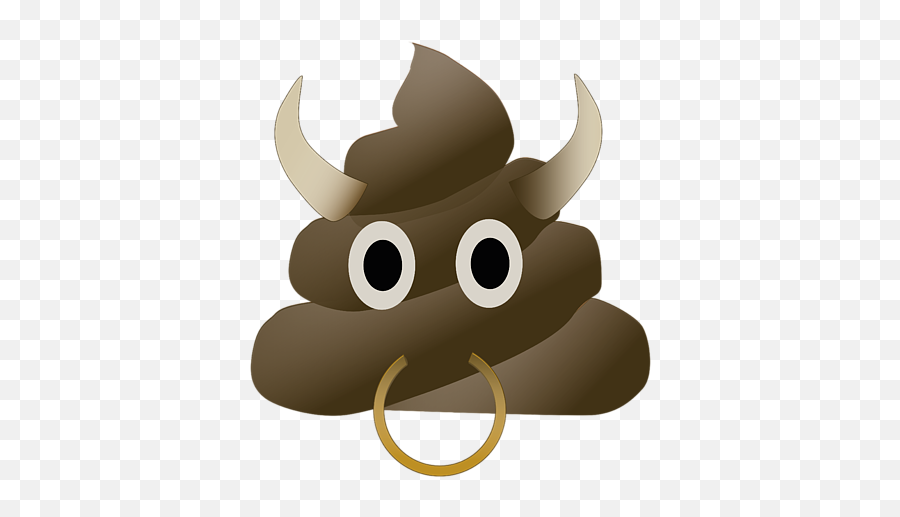 Bull Crap Poop Emoji Funny Visual Pun Animals T - Shirt For,:-b Emoji