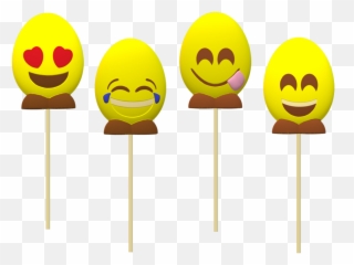 Flex1235 Emoji Eggs Lollypops Set Of 4 Plastic Chocolate Molds,Tulip Emoji