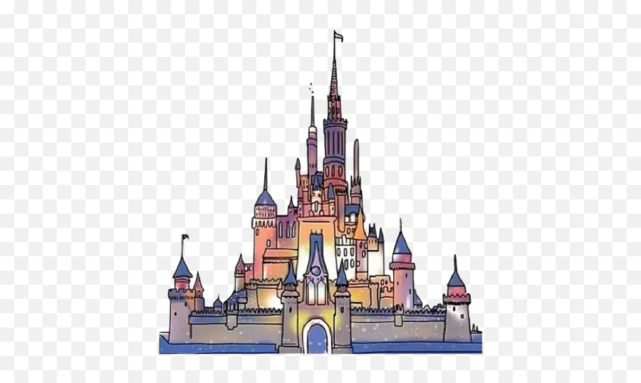 Disney Castle Tumblr Sticker - Transparent Disney Castle Png Emoji,Disney Castle Emoji