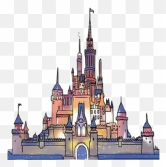Disney Castle Tumblr Sticker - Transparent Disney Castle Png Emoji,Disney Castle Emoji