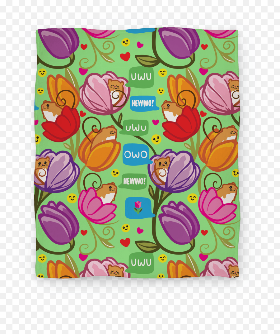 Harvest Mice Emoji Floral Pattern - Decorative,Popping Emoji