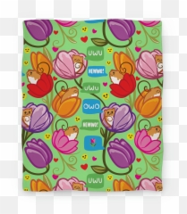 Harvest Mice Emoji Floral Pattern - Decorative,Popping Emoji