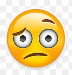 Download Hd Confused Look Png Image - Transparent Background Confused Emoji Png,Disappointed Emoji