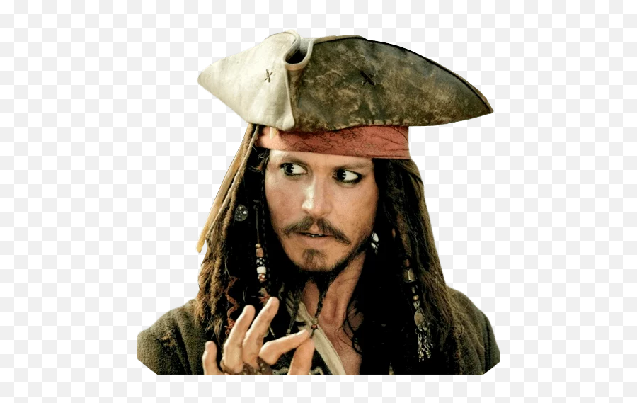 Jack Sparrow 1 Stickers For Whatsapp - Johnny Depp Aka Jack Sparrow Emoji,Jack Sparrow Emoji