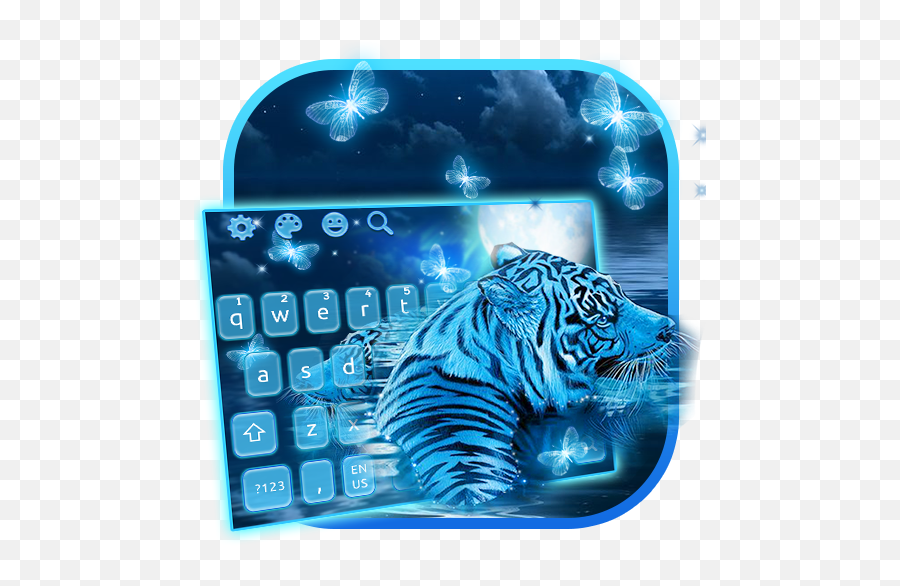 Wild Night Tiger Keyboard Theme - Siberian Tiger Emoji,Tiger Emoji Android