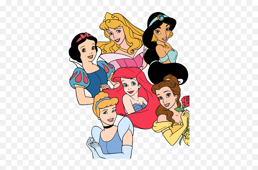 Cartoon Disney Disneyprincess Sticker - Snow White Cinderella Aurora Ariel Belle Jasmine Emoji,Disney Princess Emoji
