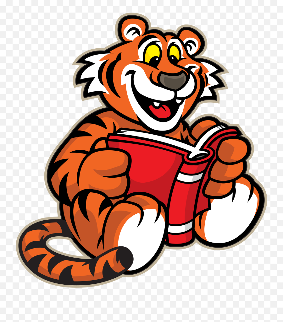 Clipart Reading Tiger Clipart Reading Tiger Transparent - John Marshall Elementary School In Glendale Emoji,Tony The Tiger Emoticon