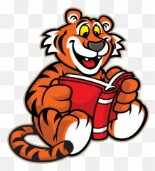 Clipart Reading Tiger Clipart Reading Tiger Transparent - John Marshall Elementary School In Glendale Emoji,Tony The Tiger Emoticon
