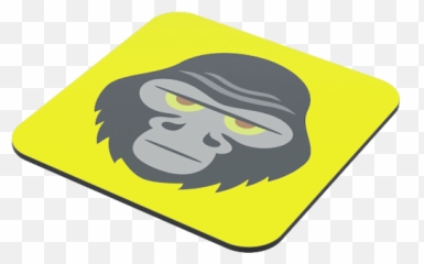 Gorilla Face Coaster - Just Stickers Ugly Emoji,Gorilla Face Emoticon