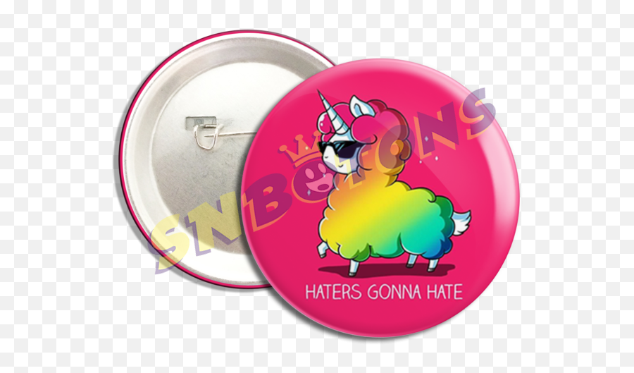 Boton - Botton Lhama Unicórnio Fofo Haters Gonna Hate Llamacorn Background Emoji,Haters Gonn Hate Emoji