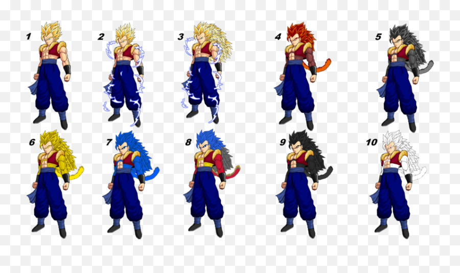 Super Sayan 1 10 - Gogetto Ssj Blue 3 Emoji,Beerus Dragon Ball Emotions
