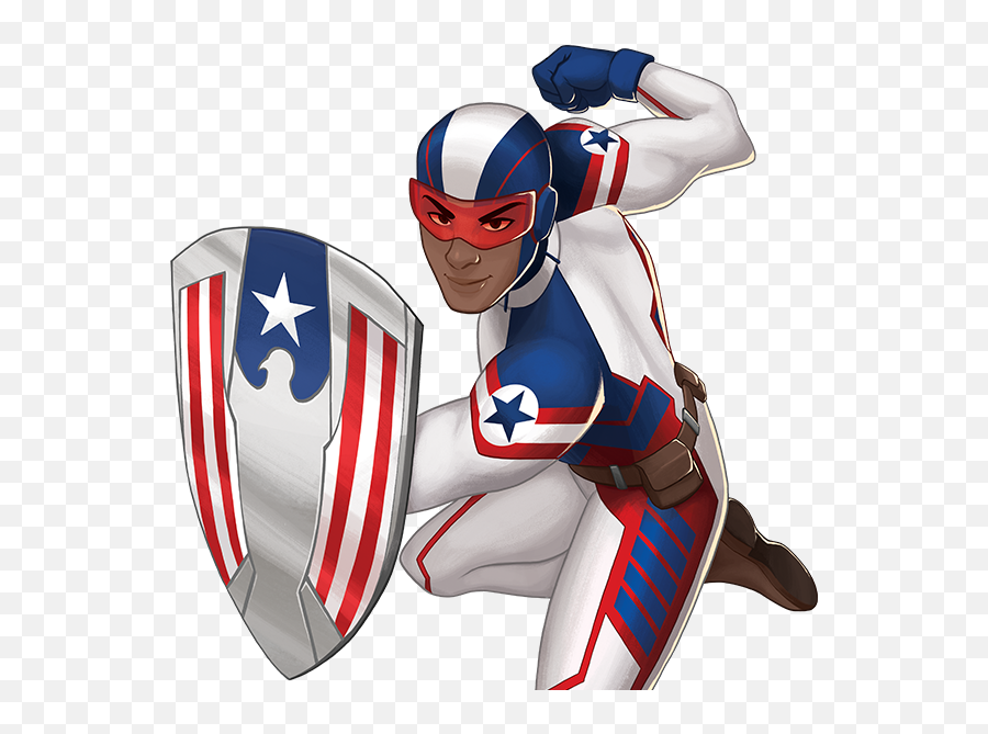 Character - Marvel Rising Secret Warriors Patriot Emoji,Captian Marvel No Emotions