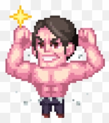 Flexed Biceps Muscle Sticker - Flexed Biceps Muscle Muscular Fictional Character Emoji,Bicep Emoji
