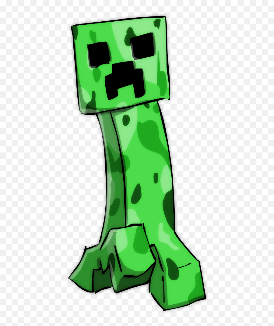 Minecraft Creeper Cartoon Png Clipart - Minecraft Animation Creeper Png Emoji,Creeper Emoji