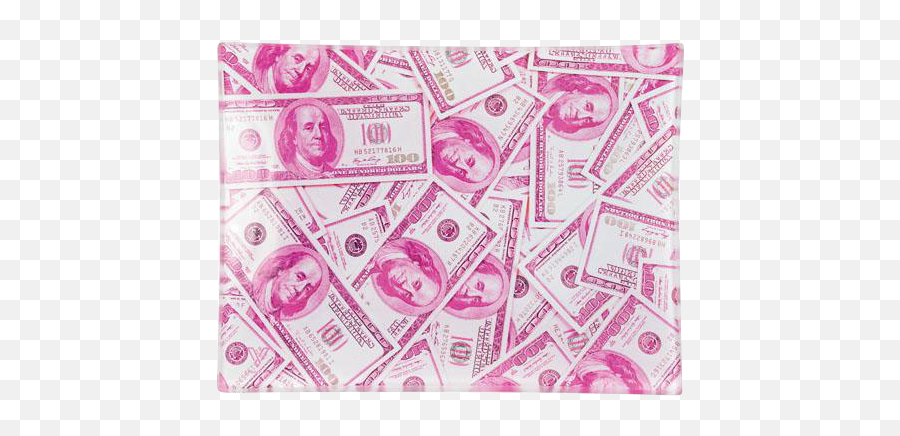 V Syndicate Benjamins Glass Rolling Tray - Pink Dollars Emoji,100 Dollars Bill Emojis