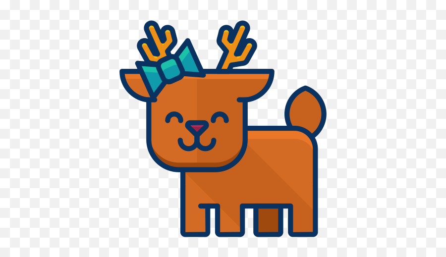 Animal Deer Forest Happy Reindeer Icon - Free Download Animal Figure Emoji,Lobster Emoji Android