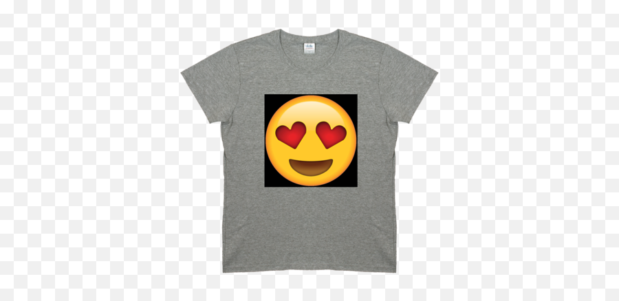 Emoji Heart Eyes Tee Shirt Mens U0026 Womens - And Womens Full Wide Grin,Emojis Heart Eyes Png