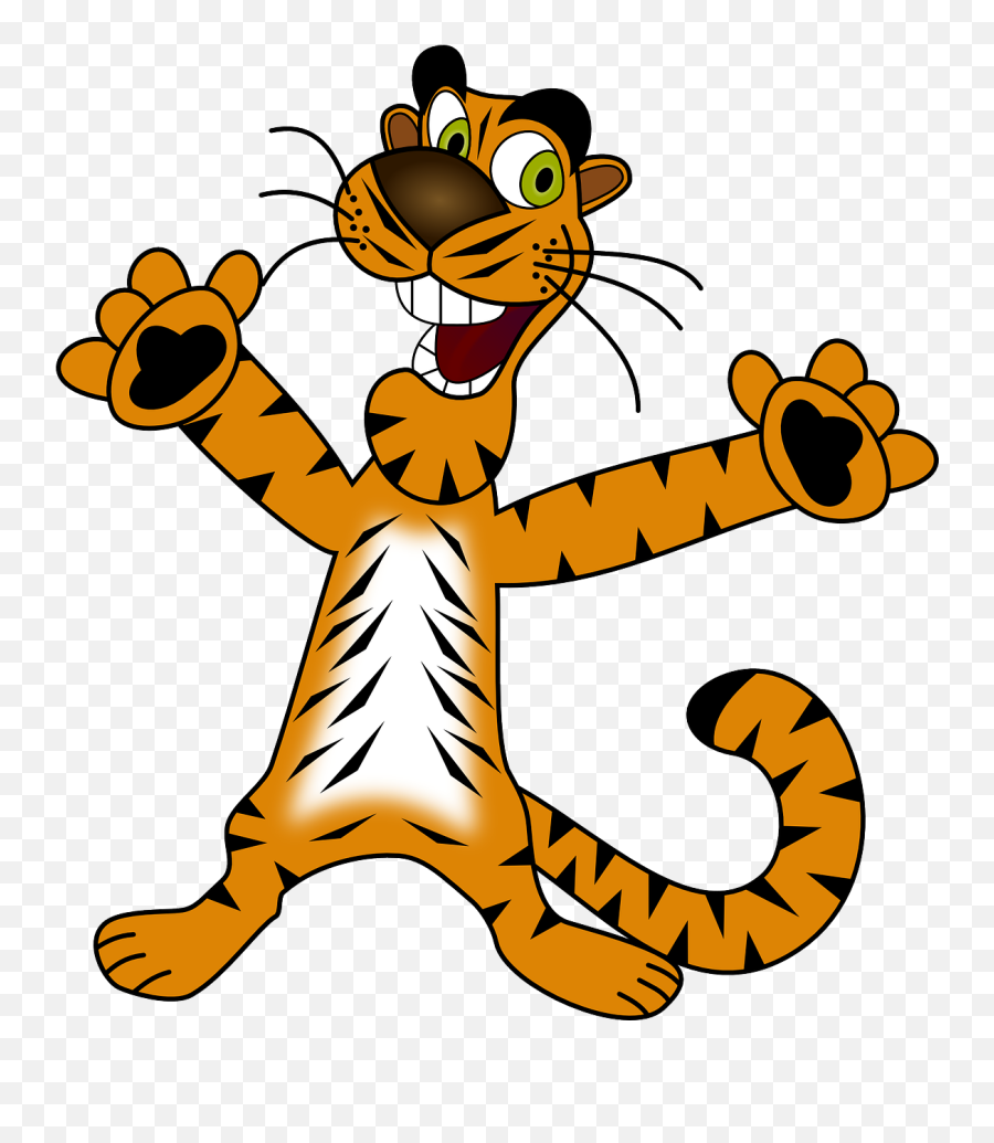 Tiger Happy Euphoric - Free Vector Graphic On Pixabay Emoji,Body Language Expert On Tiger: No Emotion