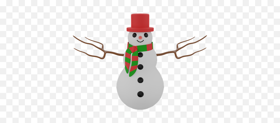 Premium Snowman 3d Illustration Download In Png Obj Or Emoji,Snwman Emoji