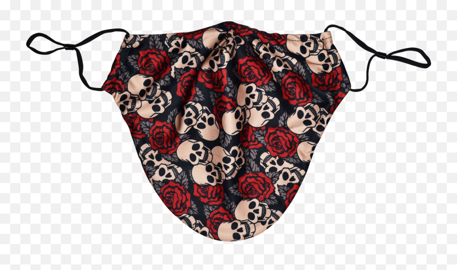 Halloween 2021 Theme Medium Beard Face Mask - Skull And Red Emoji,Pretty Rose Emoji