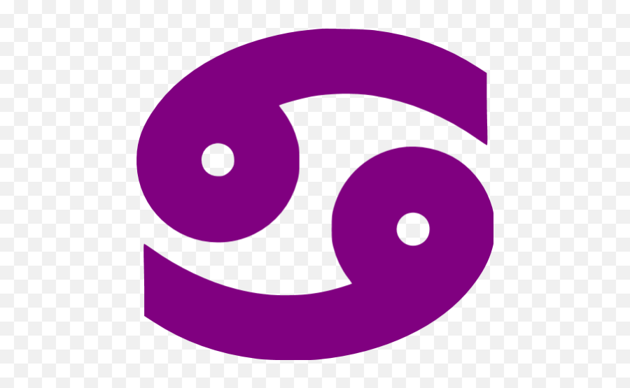 Purple Cancer Icon - Free Purple Zodiac Signs Icons Emoji,Emoji Cancer Sign
