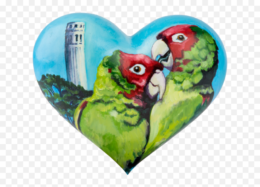 The New Iconic Heart Sculptures Are Here Bay Area Artists Emoji,Spinning Parrot Emoji