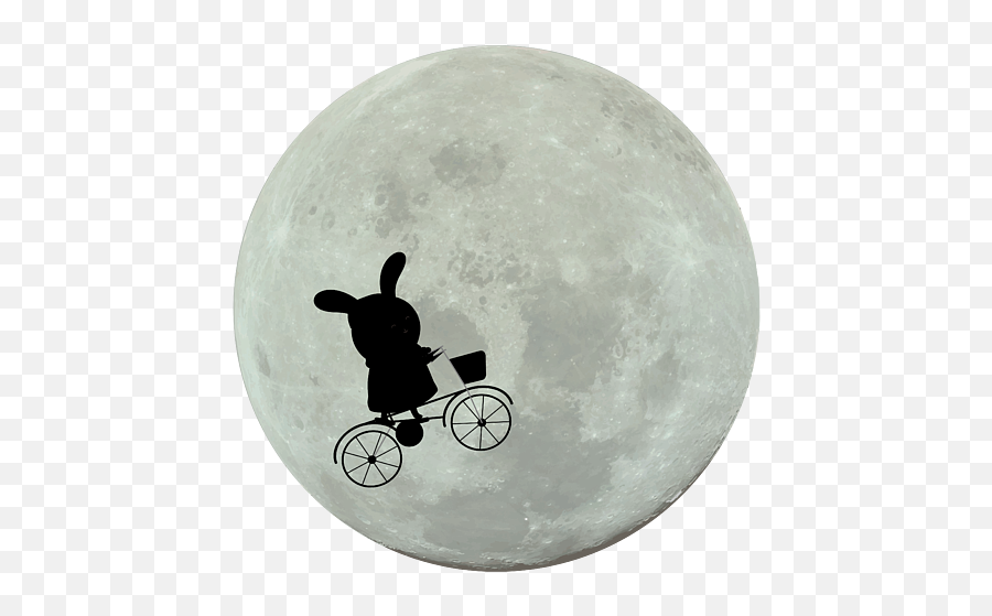 Moon Bunny Riding Bike T - Shirt For Sale By Shunnwii Emoji,Moon Emoji Rating