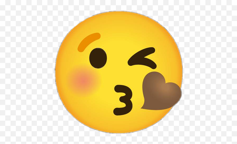 Kiss Emoji Brownheart Sticker By Gracie Donahue - Emoji,Brown Heart Emoji