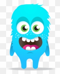 Blue Monster Transparent Background Png Mart - Transparent Monster Cartoon Png Emoji,Cookie Monster Emoticon