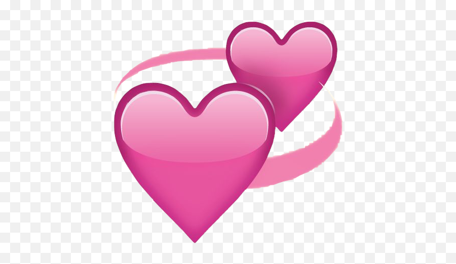 Download Heart Emoji Pink Girly Tumblr - Two Hearts Emoji Png,Black Heart Emoji Iphone