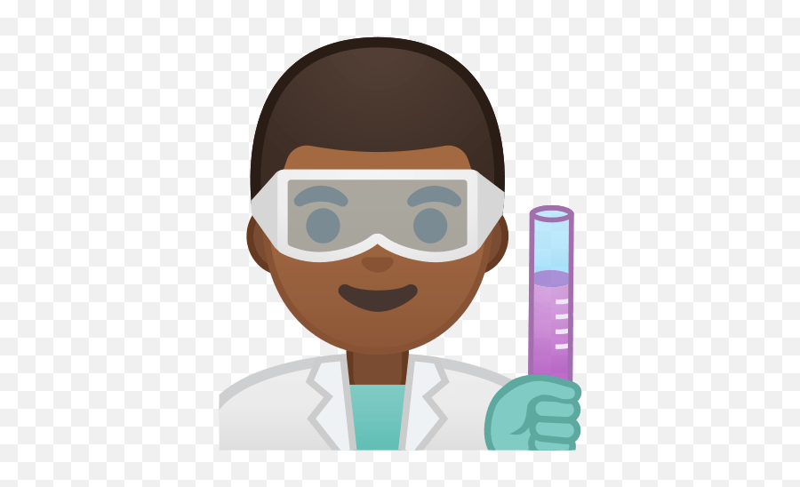 U200d Man Scientist Emoji With Medium - Dark Skin Tone Meaning Black Scientist Emoji,Glasses Computer Paper Graph Emoji