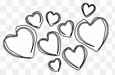 Hearts Clipart Outline Hearts Outline Transparent Free For - Black And White Clip Art Hearts Emoji,Outline Of A Heart Emoji