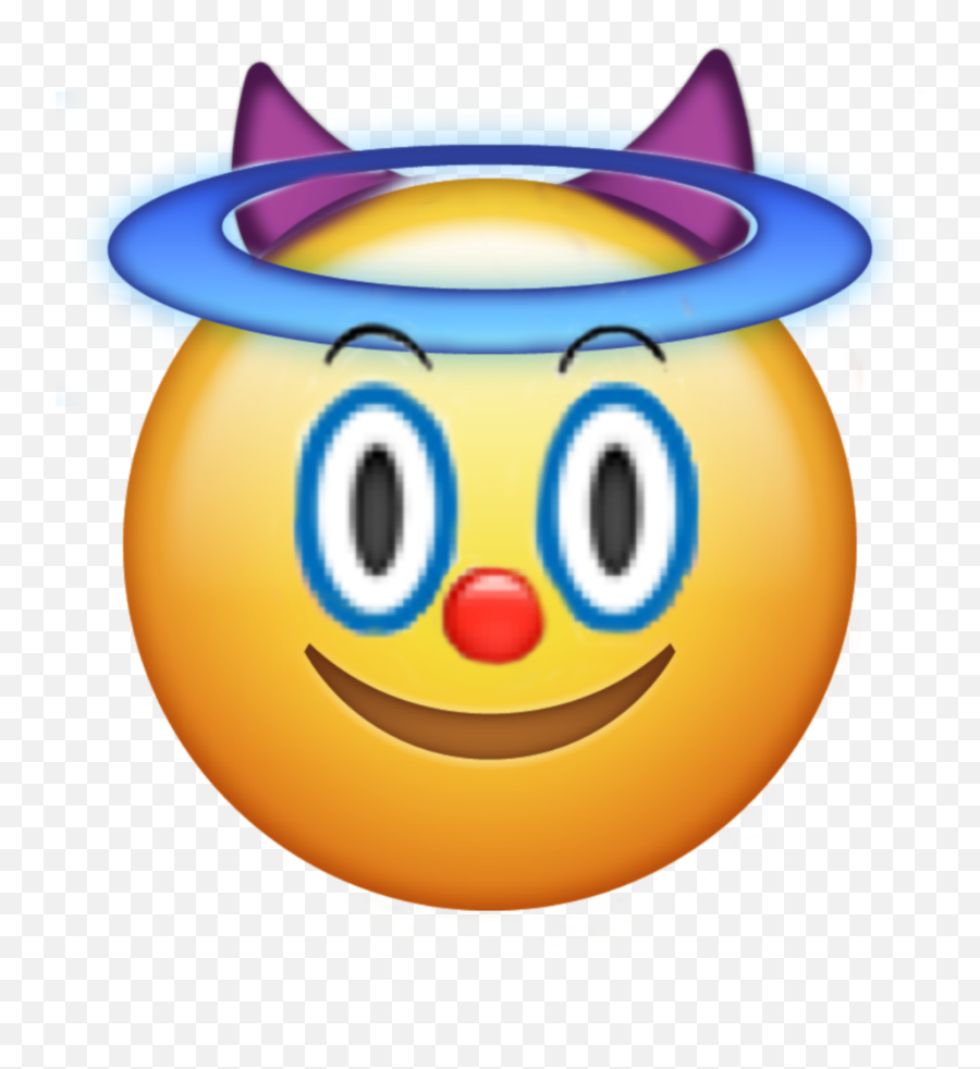 Clown Devil Angel Emoji Sticker - Devil Angel Emoji,Devil Emoji