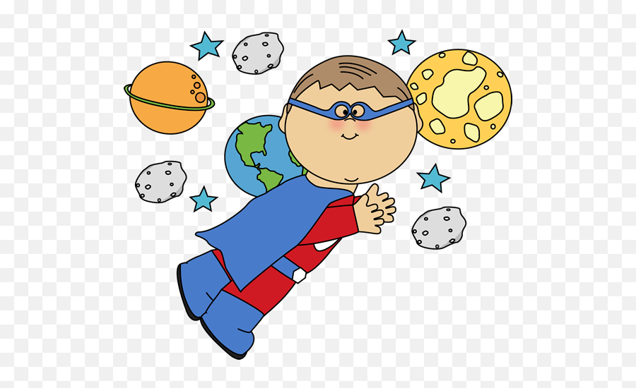 Superhero Clip Art - Clipart Of Kids Flying Emoji,Emotions Clip Art Kids