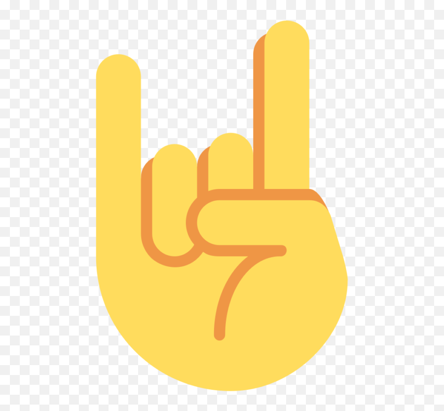 Sign Of The Horns Emoji Clipart - Mano De Skere Para Dibujar Facil,Hand Horns Emoji