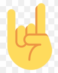Sign Of The Horns Emoji Clipart - Mano De Skere Para Dibujar Facil,Hand Horns Emoji