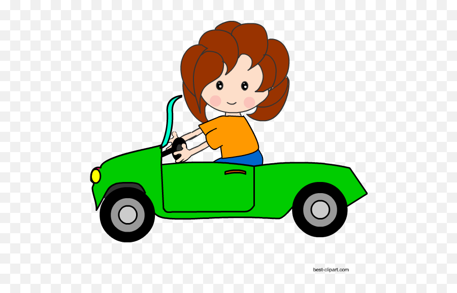 Free Car Clip Art Images And Graphics - Cute Girl Car Clipart Emoji,Car Driving Emoji