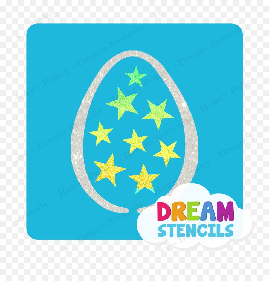 Easter Egg With Stars Glitter Tattoo - Betsy Ross Flag Decal Emoji,Emoji Temporary Tattoos