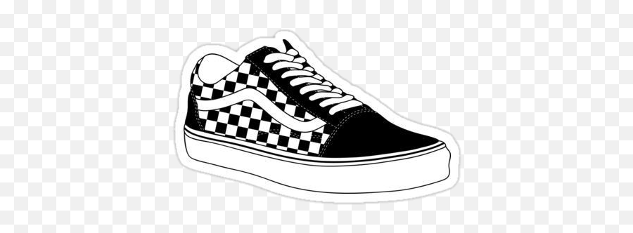 Shoes Vans White Whiteaesthetic Sticker - Black And White Shoe Sticker Emoji,Emoji Shoes Vans