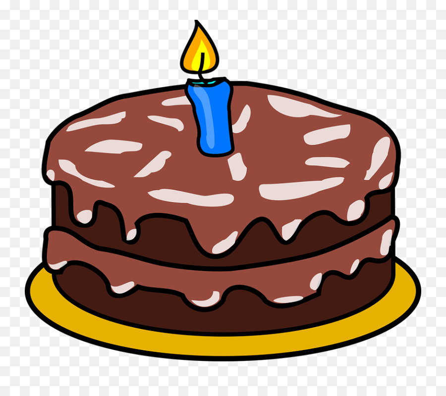 Free Happy Birthday Birthday Vectors - Birthday Cake With 2 Candles Clipart Emoji,Emoticons Birthday Cakes Images