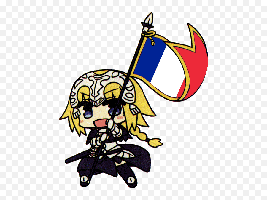 Grandorder - Jeanne Flag Wave Gif Emoji,Site:reddit.com Cher Twitter Emojis