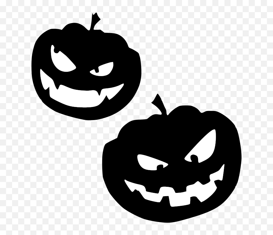 Scary Halloween Pumpkins Silhouette - Boo Halloween Emoji,Scary Halloween Emojis Free