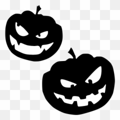 Scary Halloween Pumpkins Silhouette - Boo Halloween Emoji,Scary Halloween Emojis Free