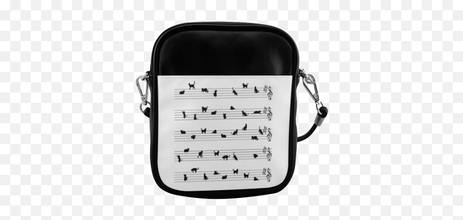 Conceptual Cat Song Musical Notes Sling Bag Model 1627 Id D80390 - Messenger Bag Emoji,Musiclly Emoji Pillows