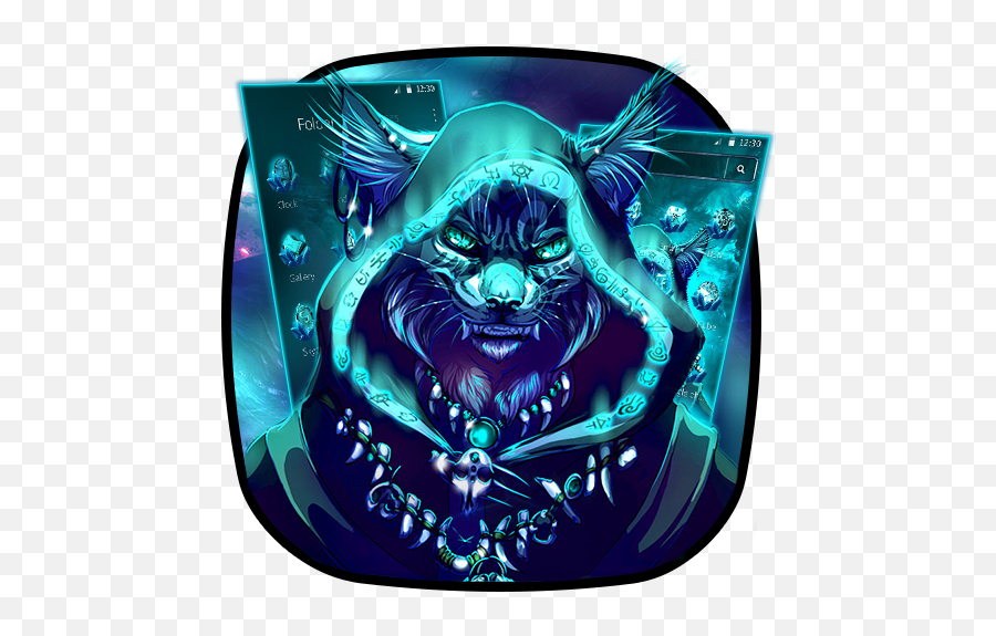 Blue Cruel Howling Wolf Theme - Apps En Google Play Fictional Character Emoji,Howling Wolf Emoji