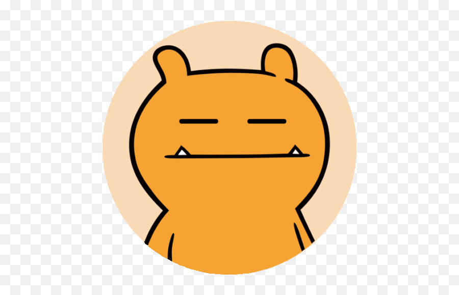 Wage Is Annoyed With Flatlined Face Gif - Uglydolls Straightface Bored Discover U0026 Share Gifs Happy Emoji,Straight Face Emoticon